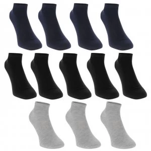 Donnay Trainer Socks 12 Pack Junior - Dark Asst