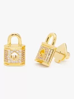 Kate Spade Pave Stud Earrings, Gold, One Size