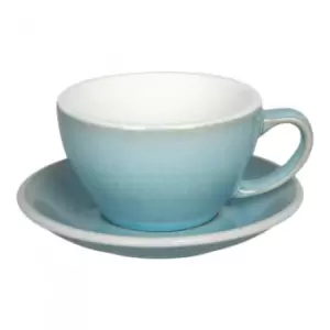 Cafe latte cup & saucer Loveramics Egg Ice Blue, 300ml
