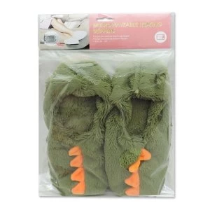 Dinosaur Heat Pack Toesties Warmer Slippers (One Size)