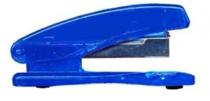 ValueX Plastic Stapler Half Strip Blue