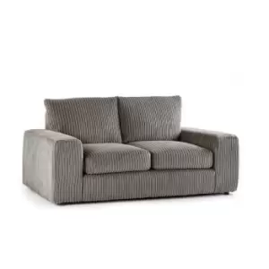 Luciana Luxury Jumbo Cord 2 Seater Sofa - Charcoal - Charcoal