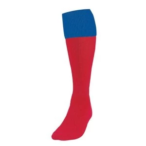 Precision Turnover Football Socks Red/Royal UK Size 7-11