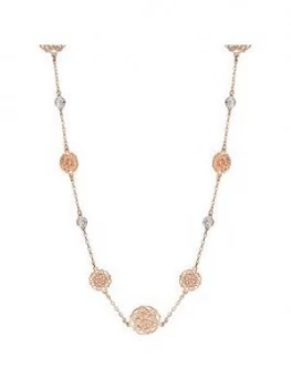 Mood Mood Rose Gold Plated Filigree Rope Necklace