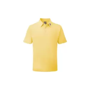 Footjoy 2022 Stretch Pique Solid Polo - Yellow - L