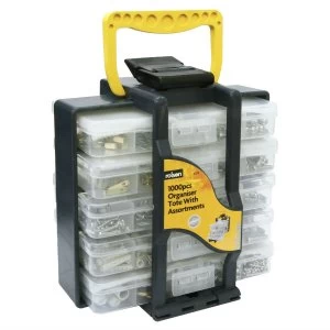 Rolson 1000 Piece Nuts and Bolts Selection in Storage Tote Box