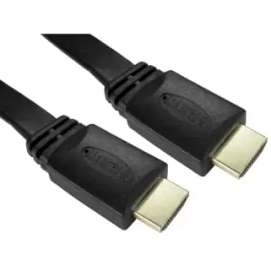 Cables Direct 2m Flat HDMI Hi-Speed with Ethernet Cable