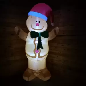 2.4m Inflatable LED Christmas Gingerbread Man