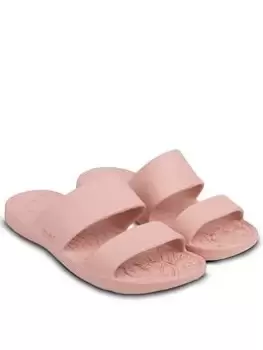 TOTES Ladies Solbounce Double Strap Slide Sandals - Pink, Size 5, Women
