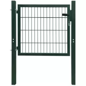 2D Fence Gate (Single) Green 106 x 130cm Vidaxl Green