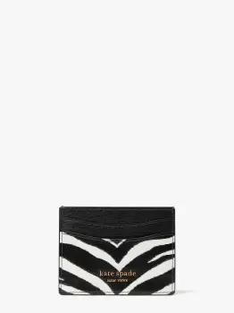 Kate Spade Morgan Zebra Embossed Cardholder, Black Multi, One Size