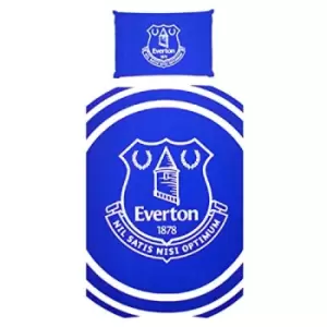 Everton FC Pulse Single Duvet Cover And Pillow Case Set (One Size) (Blue)
