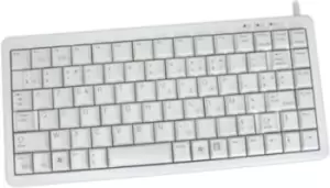 Cherry Keyboard Wired PS/2, USB Compact, AZERTY Grey