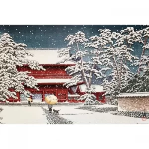 Kawase Zojo Temple in the Snow Maxi poster