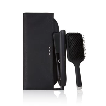GHD Gold Styler Gift Set with Paddle Brush and Heat Resistant Bag - Black
