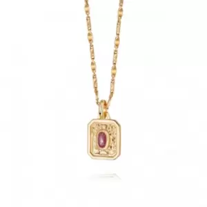 July Birthstone 18ct Gold Plated Necklace BS07_GP