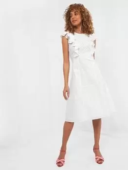 Joe Browns Beautiful Broderie Dress -White, Size 10, Women