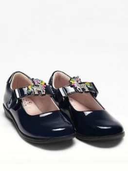 Lelli Kelly Girls Bonnie Unicorn Dolly School Shoe - Navy Patent, Navy Patent, Size 9 Younger