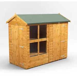 8x4 Power Apex Potting Shed Combi Building including 4ft Side Store