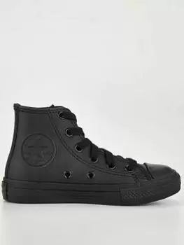 Converse Chuck Taylor All Star Kids Hi Top Trainers, Black, Size 1 Older
