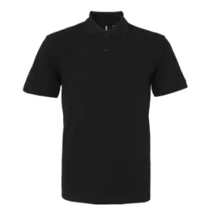 Asquith & Fox Mens Plain Short Sleeve Polo Shirt (2XL) (Black)