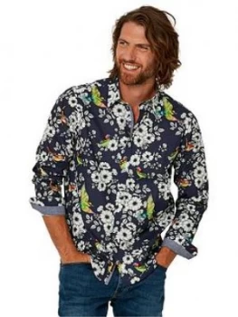 Joe Browns Joe Browns Beautiful Bird Shirt, Navy, Size S, Men