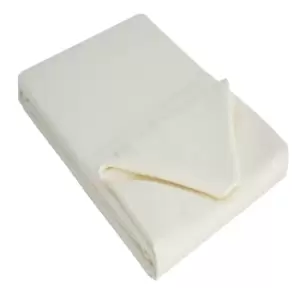 Belledorm 100% Cotton Sateen Flat Sheet (Double) (Ivory)