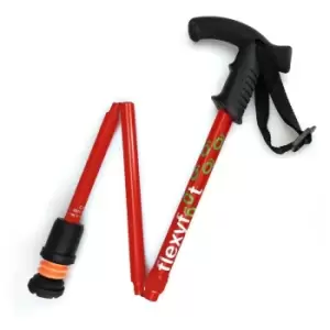 Flexyfoot Premium Derby Handle Walking Stick - Red - Folding