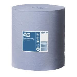 Original Tork Centrefeed Paper Roll 1 Ply 210mm X 300m Blue Pack of 6 Rolls