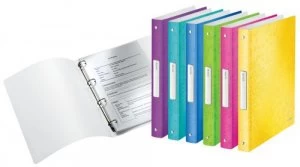 Leitz WOW 4-O Ringbinder A4 PP 25mm Assorted PK12