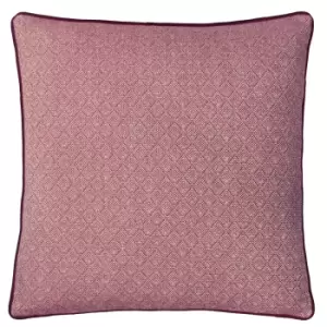 Blenheim Geometric Cushion Berry, Berry / 45 x 45cm / Polyester Filled