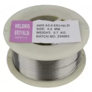 WELDFAST Mig Welding Wire - Stainless Steel - 0.8mm - 0.7Kg WLD00212