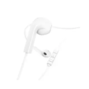 Hama Advance Headphones Earbuds Microphone Flat Ribbon Cable White