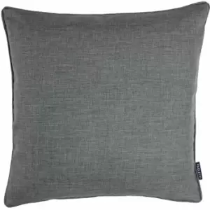 Riva Paoletti - Eclipse Textured Weave Piped Cushion Cover, Silver, 45 x 45 Cm