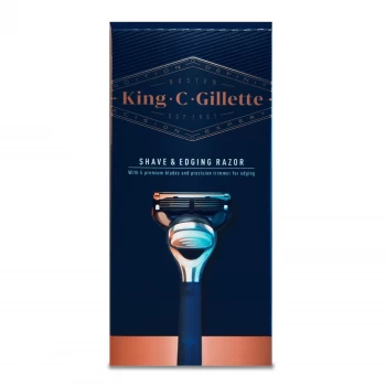King C. Gillette Mens Shave and Edging Razor + 1 Blade
