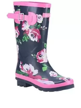 Cotswold Flower Wellington Boots - Multi , Multi, Size 9 Younger