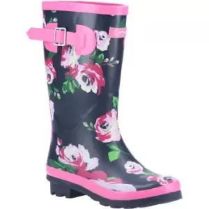 Cotswold Girls Flower Waterproof Tall Wellington Boots UK Size 8 (EU 25)