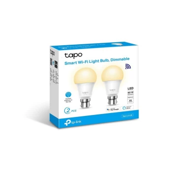 TP Link Tapo L510B Smart WiFi Light Bulb Dimmable B22 - 2-Pack