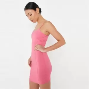 Missguided Bodycon Mini Dress Slim Strap - Pink
