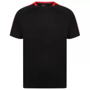 Finden and Hales Unisex Team T-Shirt (L) (Black/Red)