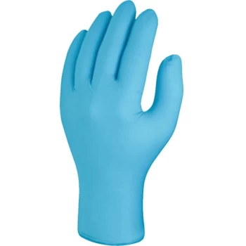 Utah Disposable Gloves, Blue, Nitrile, Powder Free, Textured Fingertips, - Skytec