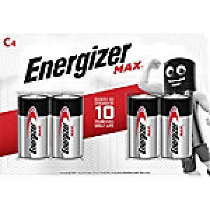 Energizer C Alkaline Batteries Max LR14 1.5V 4 Pieces