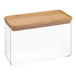 5Five Oblong 2.0Lt Food Storage Box With Air Tight Sealed Bamboo Lid