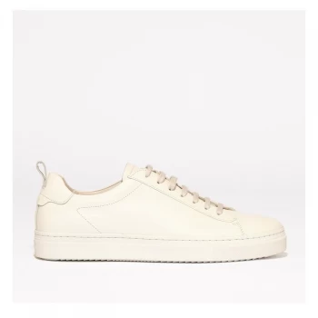 Reiss Finley Low Top Trainers - White Calf