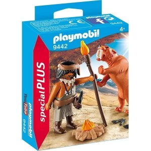Playmobil - Special Plus Caveman with Sabretooth Tiger Figures