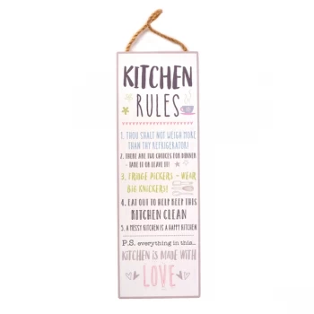 Love Life Wall Plaque - Kitchen Rules 30cm