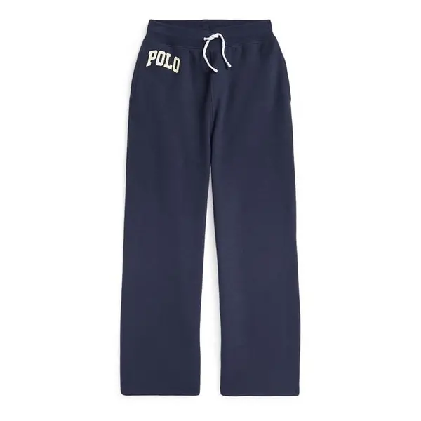 Polo Ralph Lauren Logo Fleece Wide-Leg Tracksuit Bottoms Juniors - Blue L