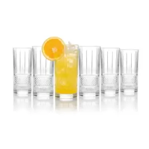 Salter RCR Brilliante Crystal Hi-ball Whisky Glass Tumblers - Set of 6