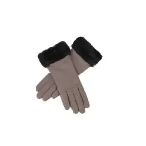 Eastern Counties Leather Womens/Ladies Debbie Faux Fur Cuff Gloves (XL) (Grey)
