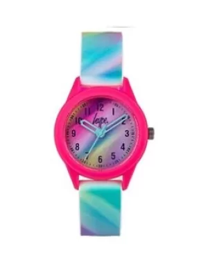 Hype Hype Kids Iridescent Silicone Strap With Iridescent Dial Dial